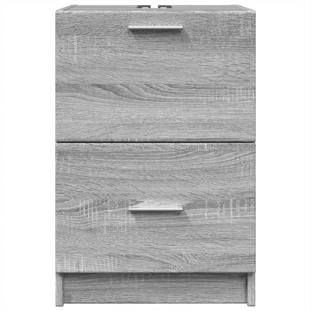 Grey Sonoma Bathroom Sink Cabinet 40x37x59cm Modern Under Sink Storage Unit