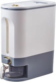 10KG Rice Dispenser with Time Scale Sealed Storage Container & Cup