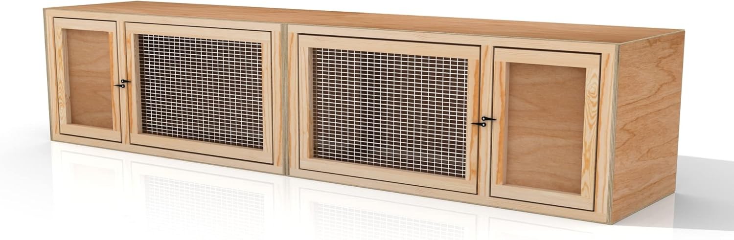 6ft XL Indoor Small Animal Hutch Stackable Wooden Cage Ventilated