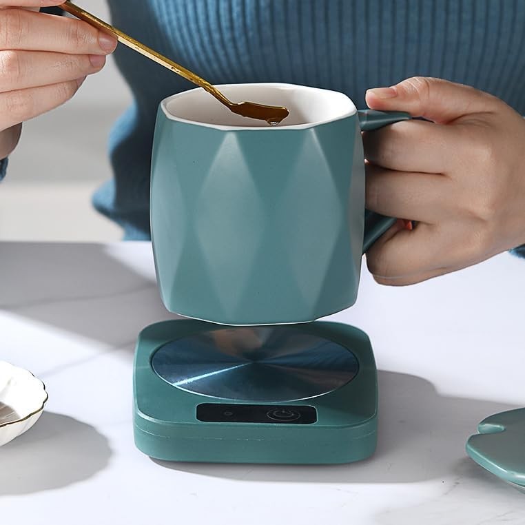 Electric Coffee Mug Warmer Auto On Off Desk Cup Heater Pad