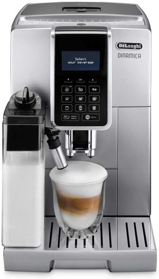 Automatic Bean-to-Cup Coffee Machine Milk Frother 1.8L LatteCrema 1450W Silver