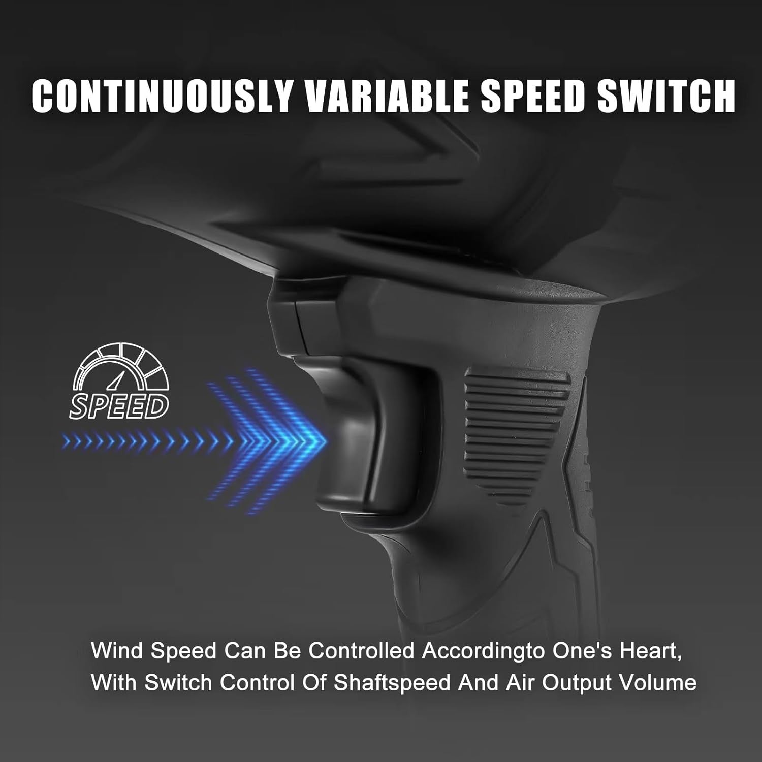 Cordless Mini Leaf Blower 130000RPM Handheld Electric Dust Cleaner 2 Batteries