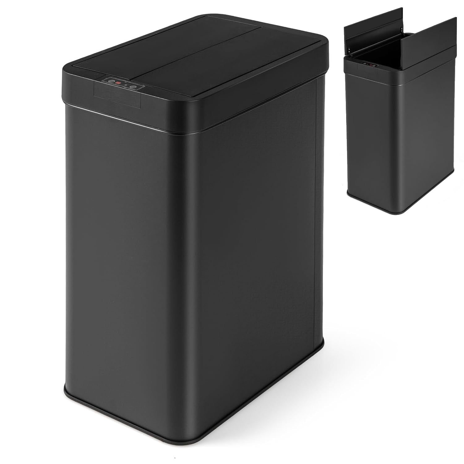 50L Sensor Kitchen Bin Touchless Stainless Steel Soft Close Black