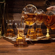 Chess Whiskey Decanter Set with Glasses & Board – Unique Gift for Men