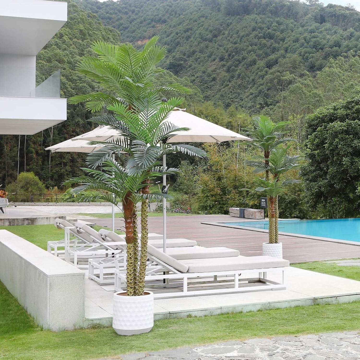 300cm Outdoor Artificial Palm Tree UV Resistant Tall Tropical Patio Garden Decor