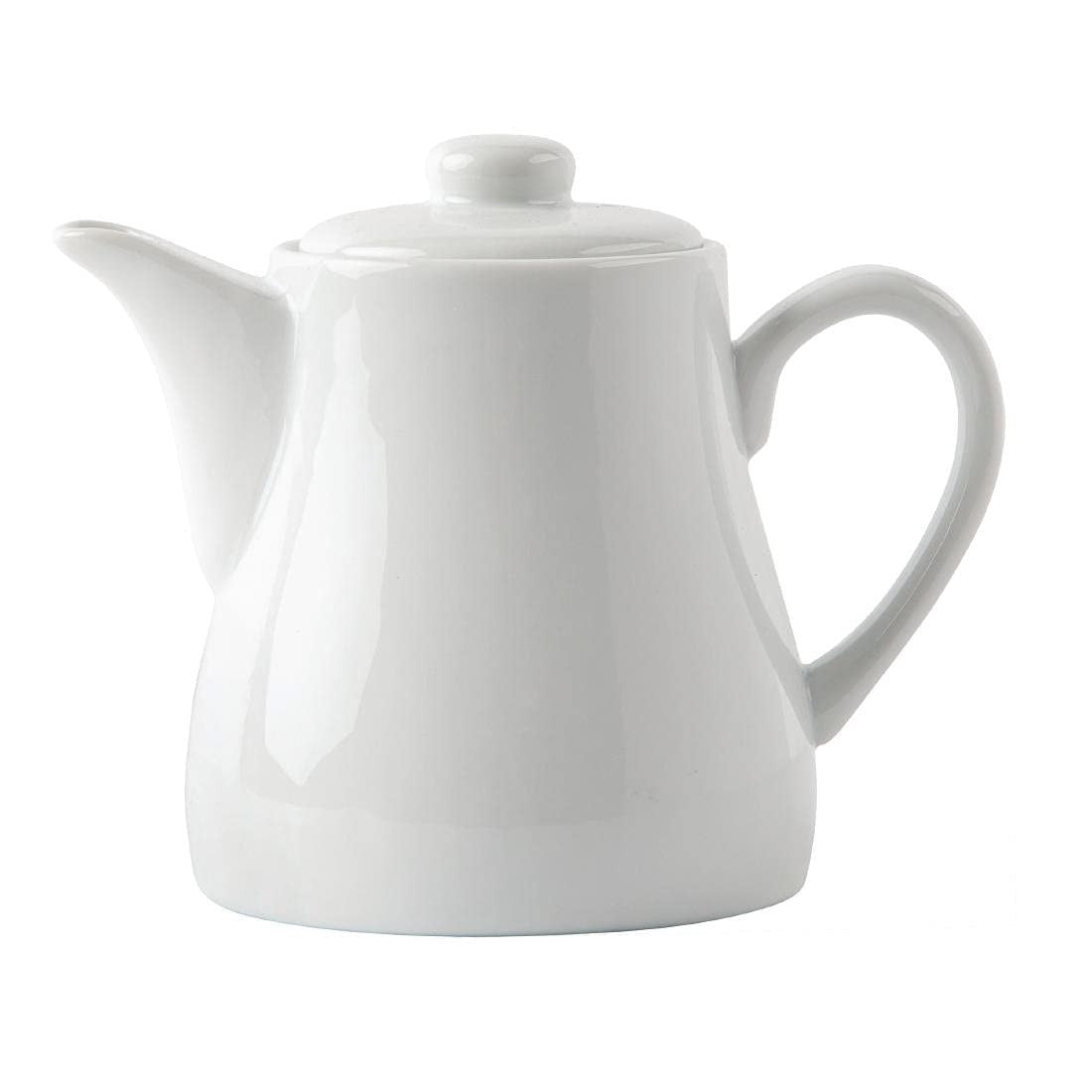 Porcelain Teapots Set of 4 483ml White Stackable Hotel Catering Tea Pot
