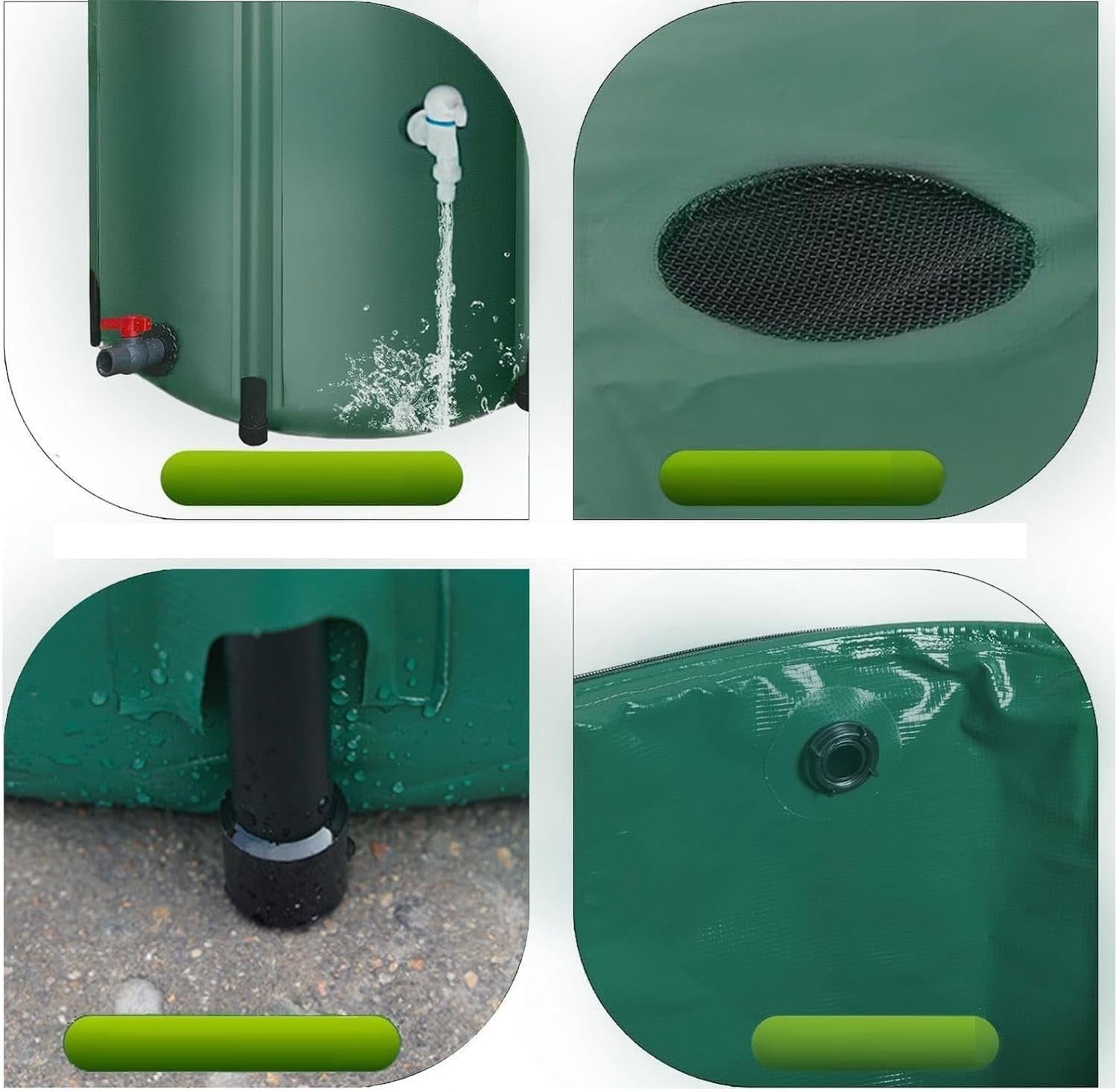 PVC Rain Water Collection Barrel with Spigot & Overflow – Eco-Friendly Garden