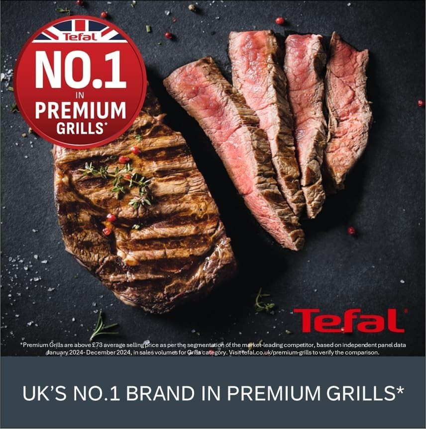 Electric Grill 36.5x36.5x17.5cm Non-Stick Sensor 6 Cooking Programs