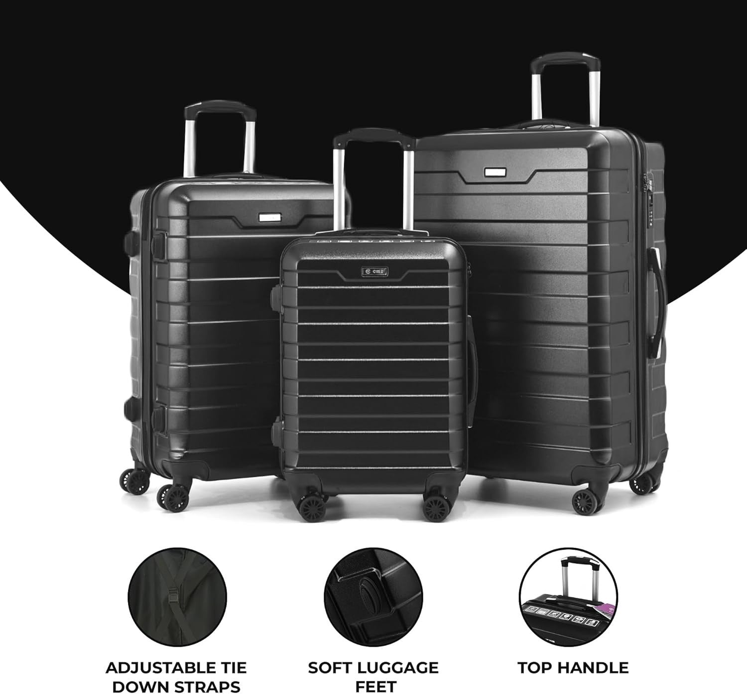 28'' Large Check In Suitcase PC Hard Shell Lightweight Spinner TSA