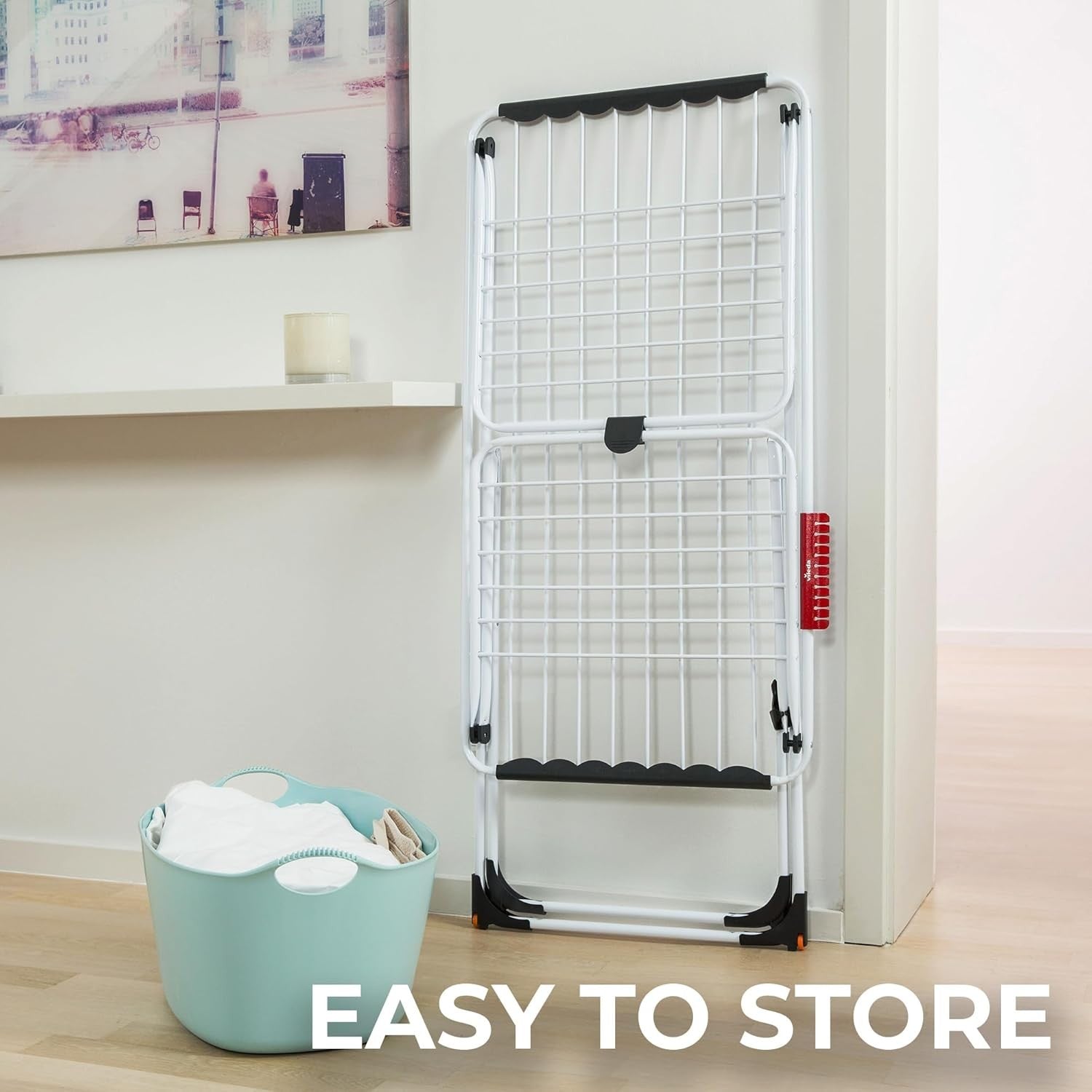 Indoor Clothes Airer 20m Drying Space Foldable X-Leg Compact Laundry Rack