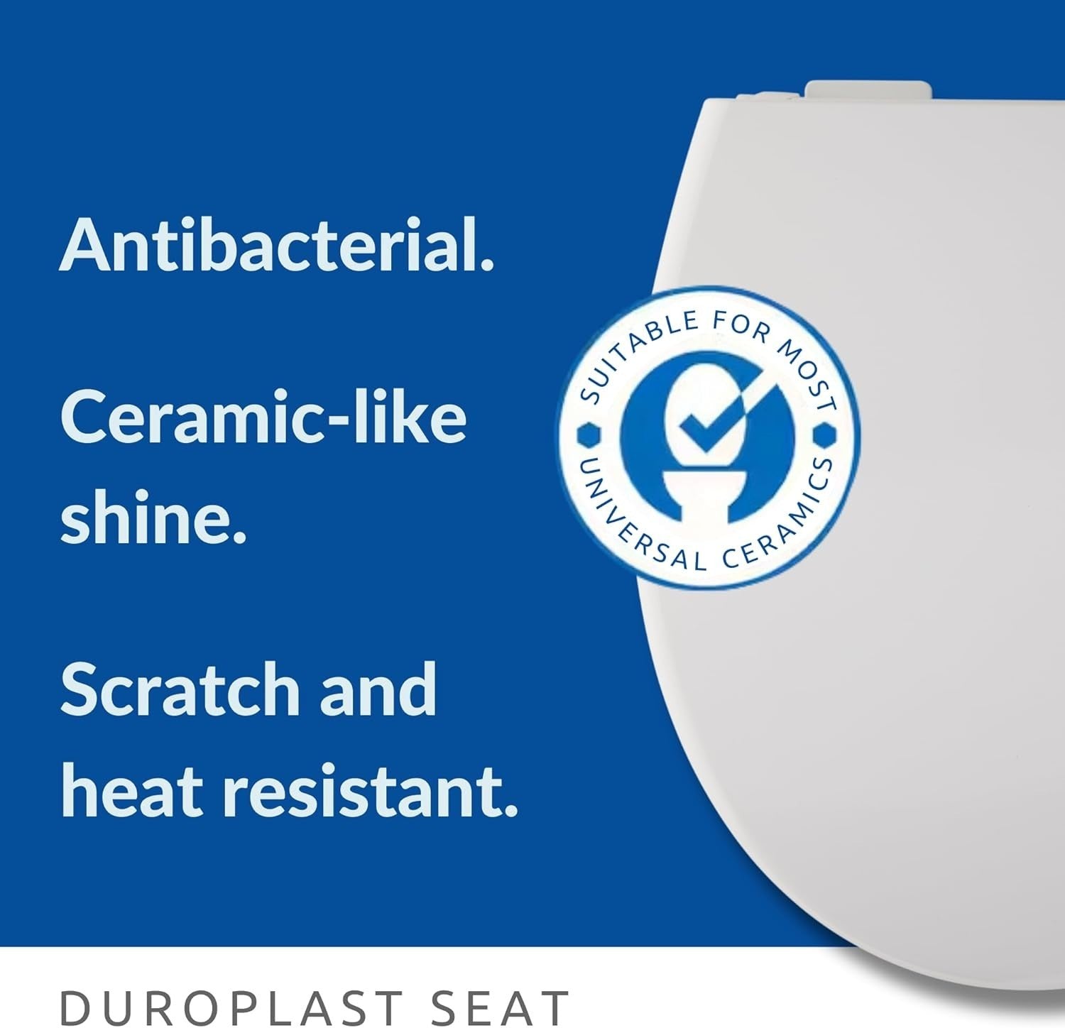 750 Raised Toilet Seat 7.5cm | Soft Close, Duroplast, Ultra-Fix