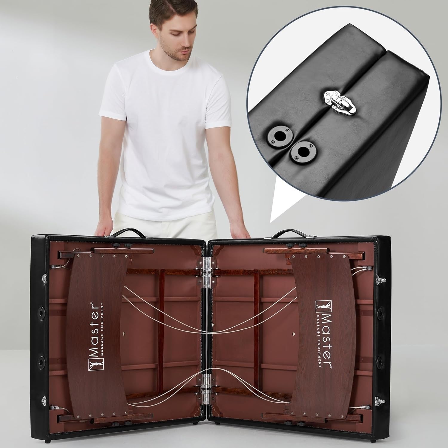 85cm Canoga Low-Height Extra Wide Massage Table | Thai Yoga Rehab Bed Portable