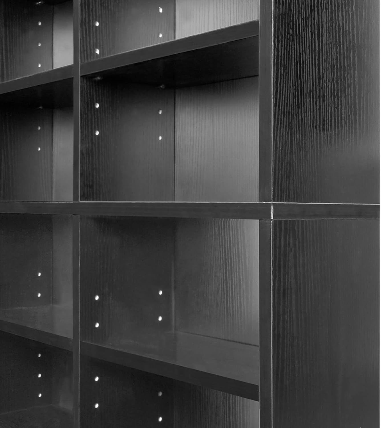 837 CD Storage Cabinet Adjustable Media Shelf DVD Bookcase Black
