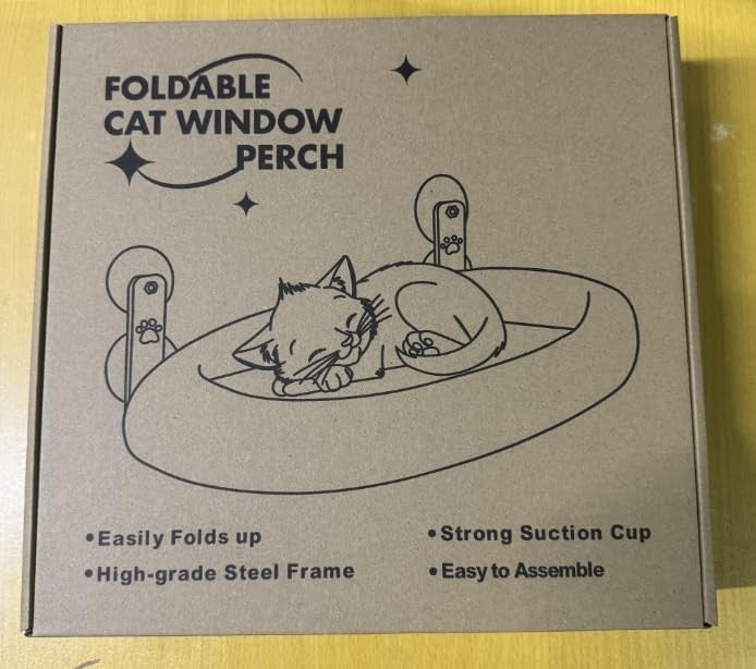 Large Cat Window Hammock Plush Foldable Perch Bed Sturdy 18kg
