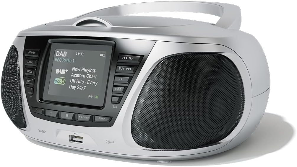 Portable CD Player with DAB+/FM Radio, Bluetooth & USB MP3 Player