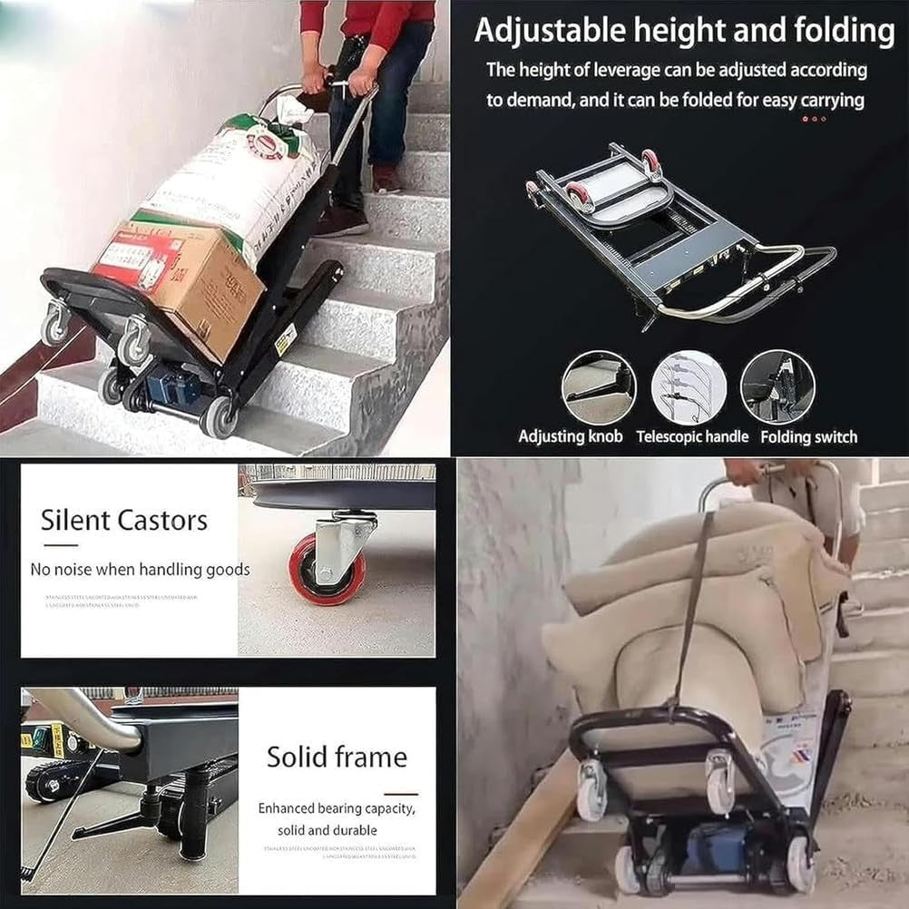 Electric Stair Climber Truck 400kg Load w/ Brushless Motor & Telescopic Handle