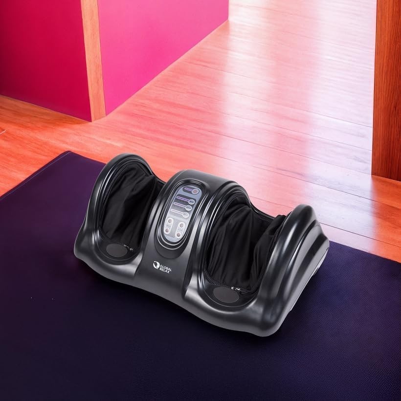 Electric Foot Massager with 3D Kneading & Reflexology – Gold