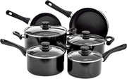 6pcs Non Stick Pan and Pot Set Cookware Set with Glass Lids Induction Safe