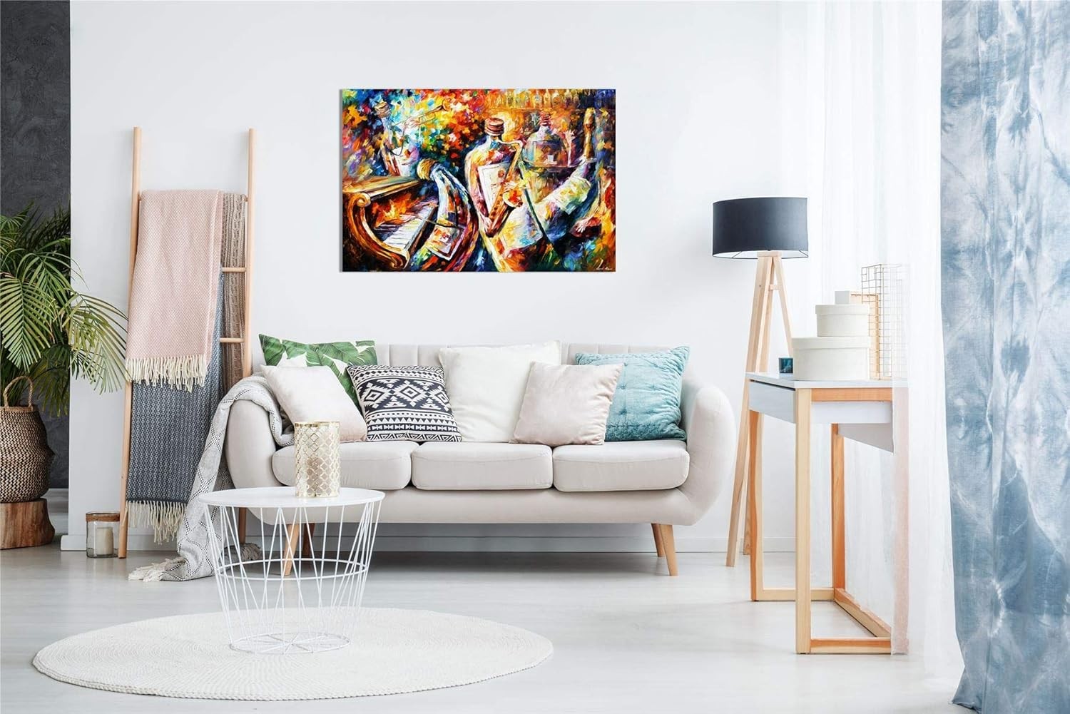 Jazz Music Canvas Wall Art Abstract Painting Picture Print Home Decor 12x8