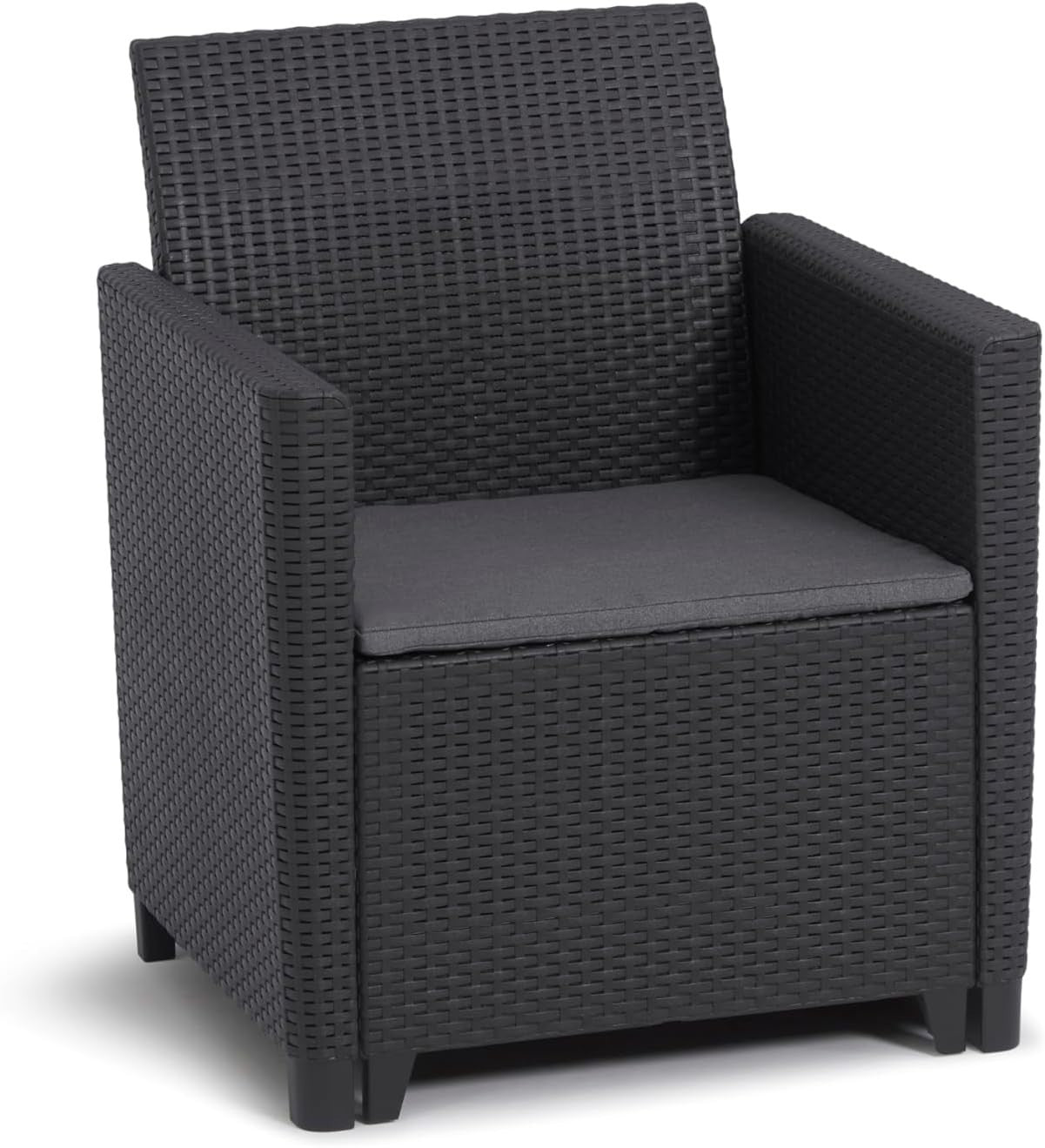 4 Seater Rattan Garden Sofa Set w/ Chairs, Table & Cushions Outdoor