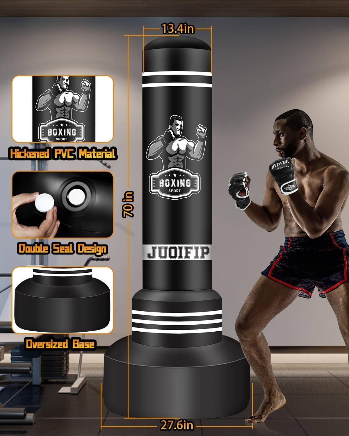 180cm Standing Punch Bag Set Inflatable MMA Kickboxing Fitness