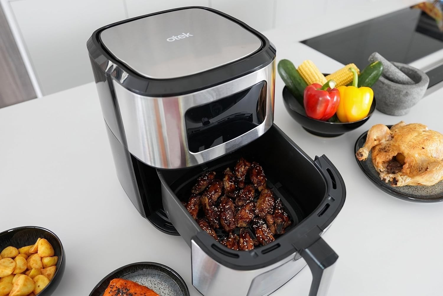 Air Fryer 6.5L 1700W Touchscreen Oil Free Low Fat Timer Temp Control
