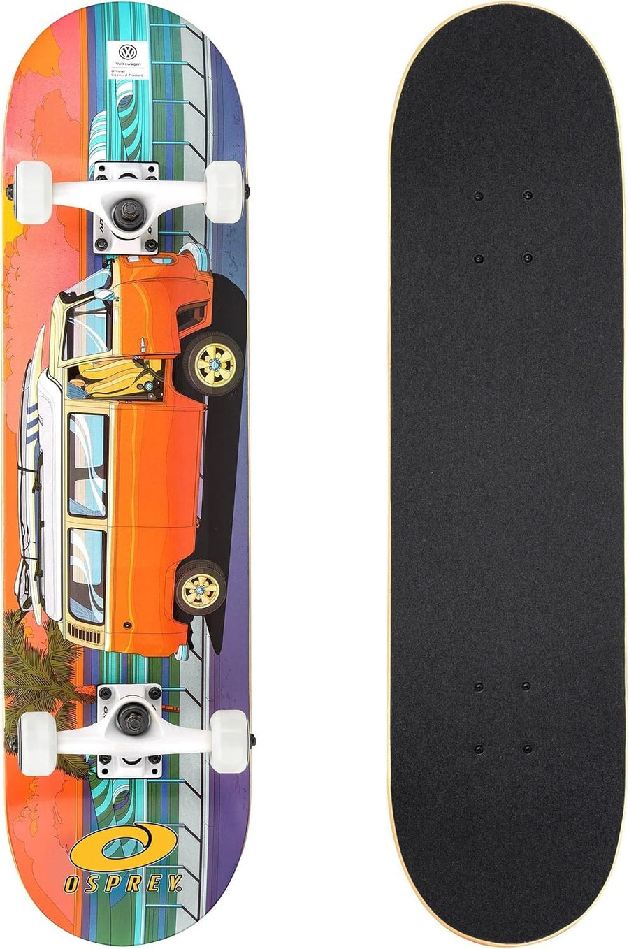 31" Double Kick Skateboard Maple Deck 54mm Wheels Grip Tape Adults Kids Cruiser