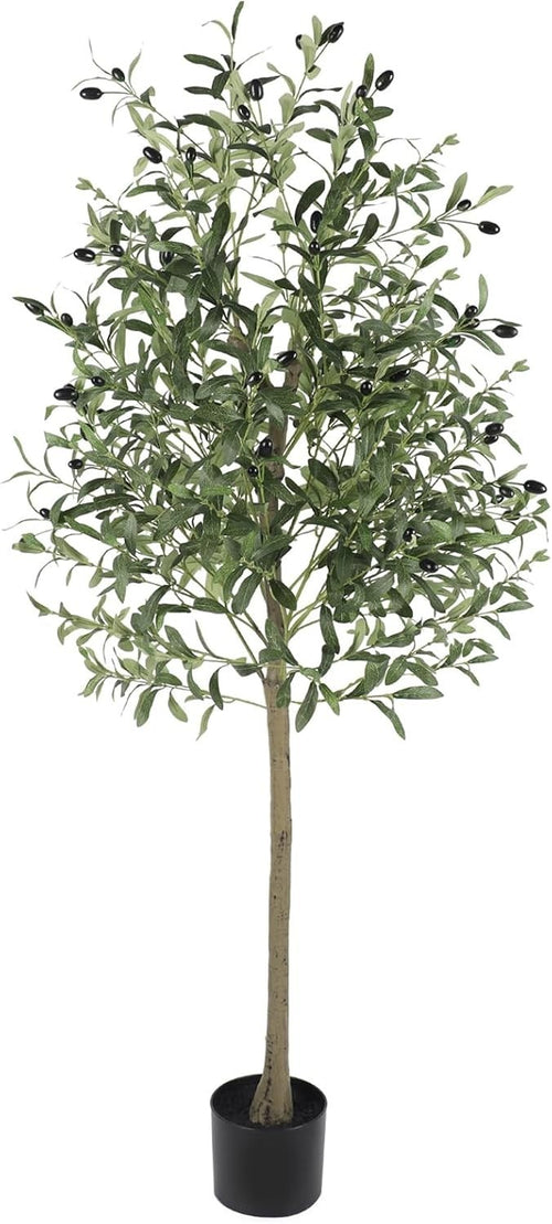 5ft Artificial Olive Tree Tall Faux Plant Indoor Decor Realistic Leaves & Trunk