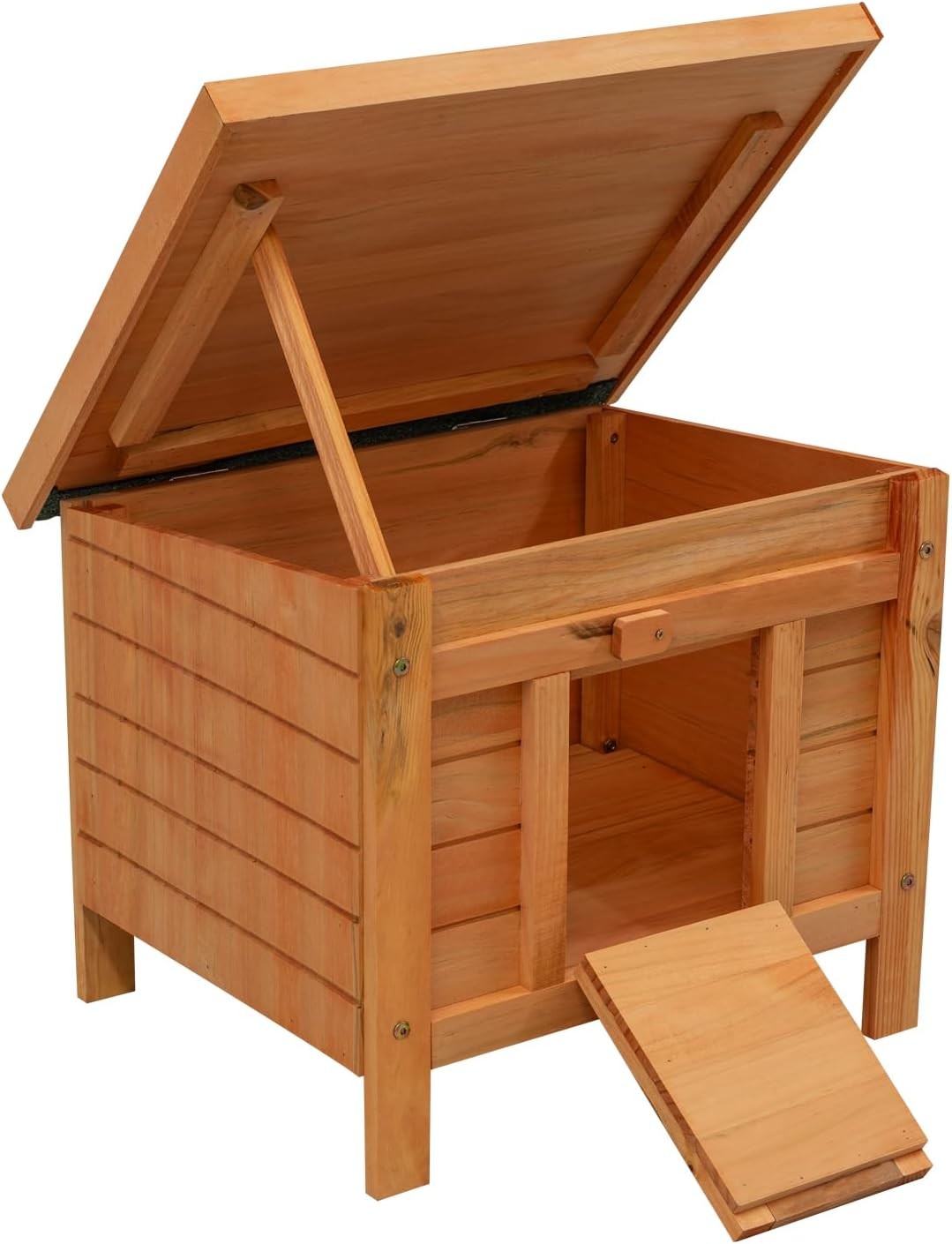 Wooden Animal Shelter Outdoor Small Pet House Lockable Predator Proof
