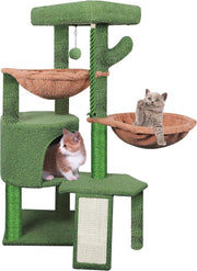 Cat Tree 95cm Climbing Tower Scratching Posts Condo Hammocks for Indoor Cats