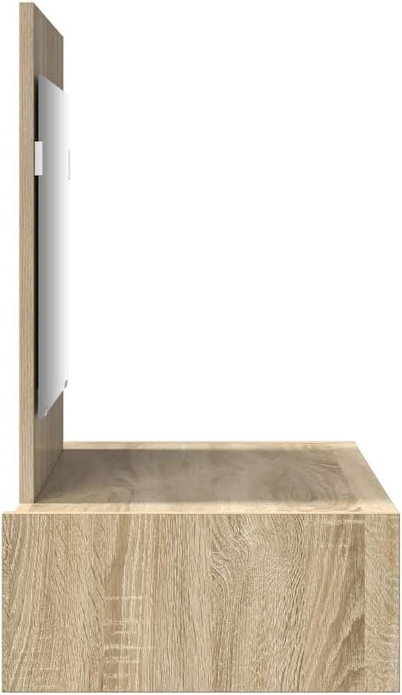 Modern Vanity Unit Drawer Mirror Sonoma Oak Bedroom Storage Dressing Table