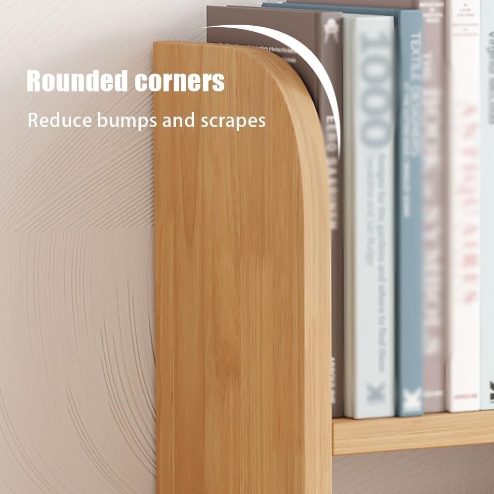 Adjustable Wooden Desktop Bookshelf Organizer | Countertop Storage Hutch 33–61cm