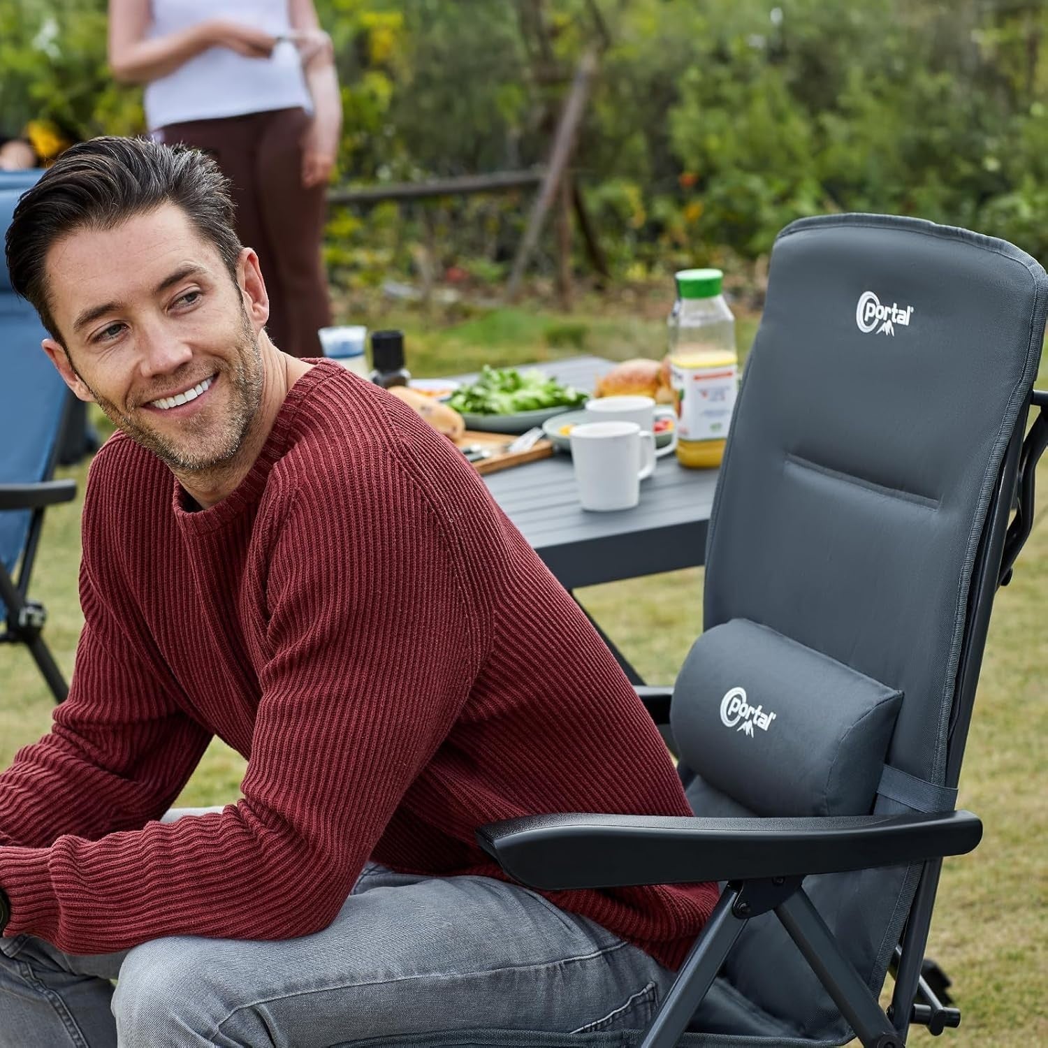 Heavy Duty Folding Recliner Chair Padded 160KG XL Garden Camping Seat
