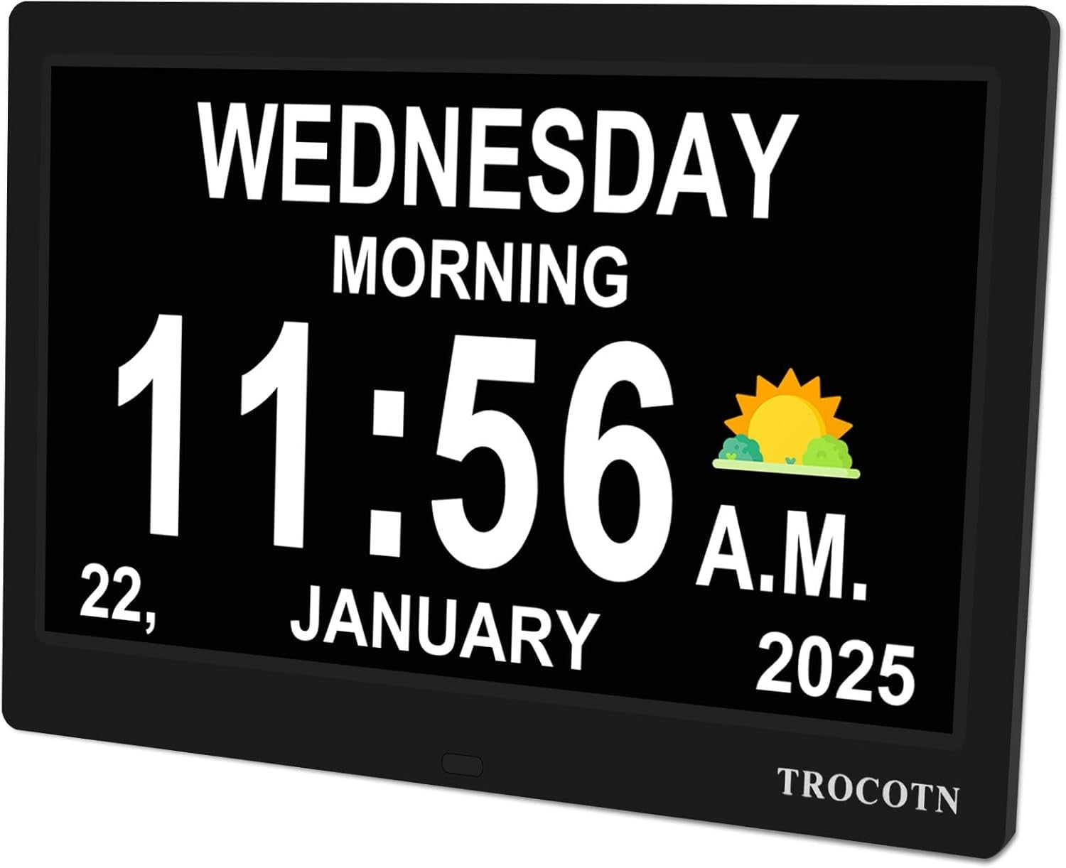 10” Dementia Digital Clock Large Day Date Display Dimming Elderly