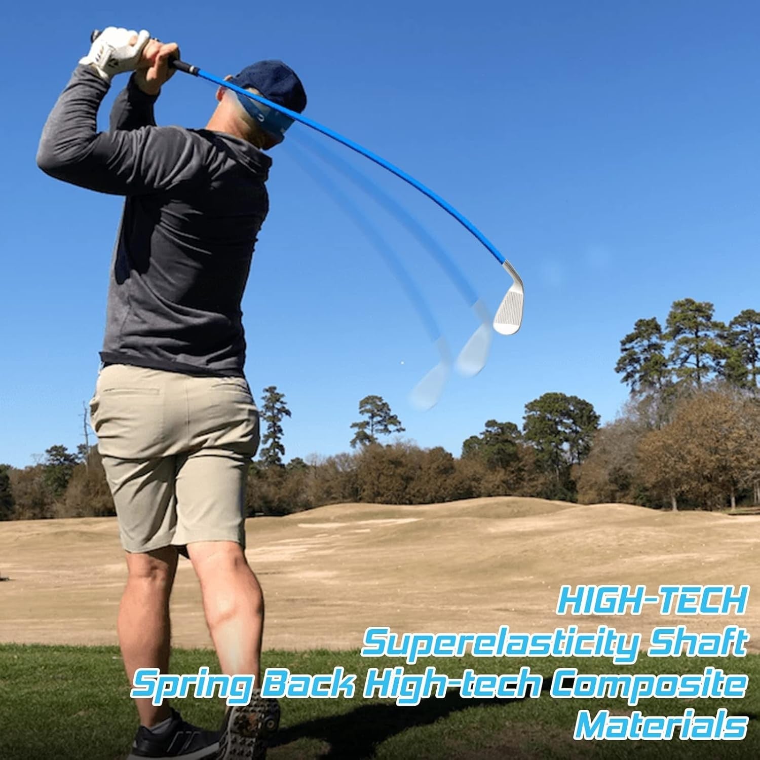 7 Iron Golf Swing Trainer Aid Warm Up Stick for Tempo & Strength