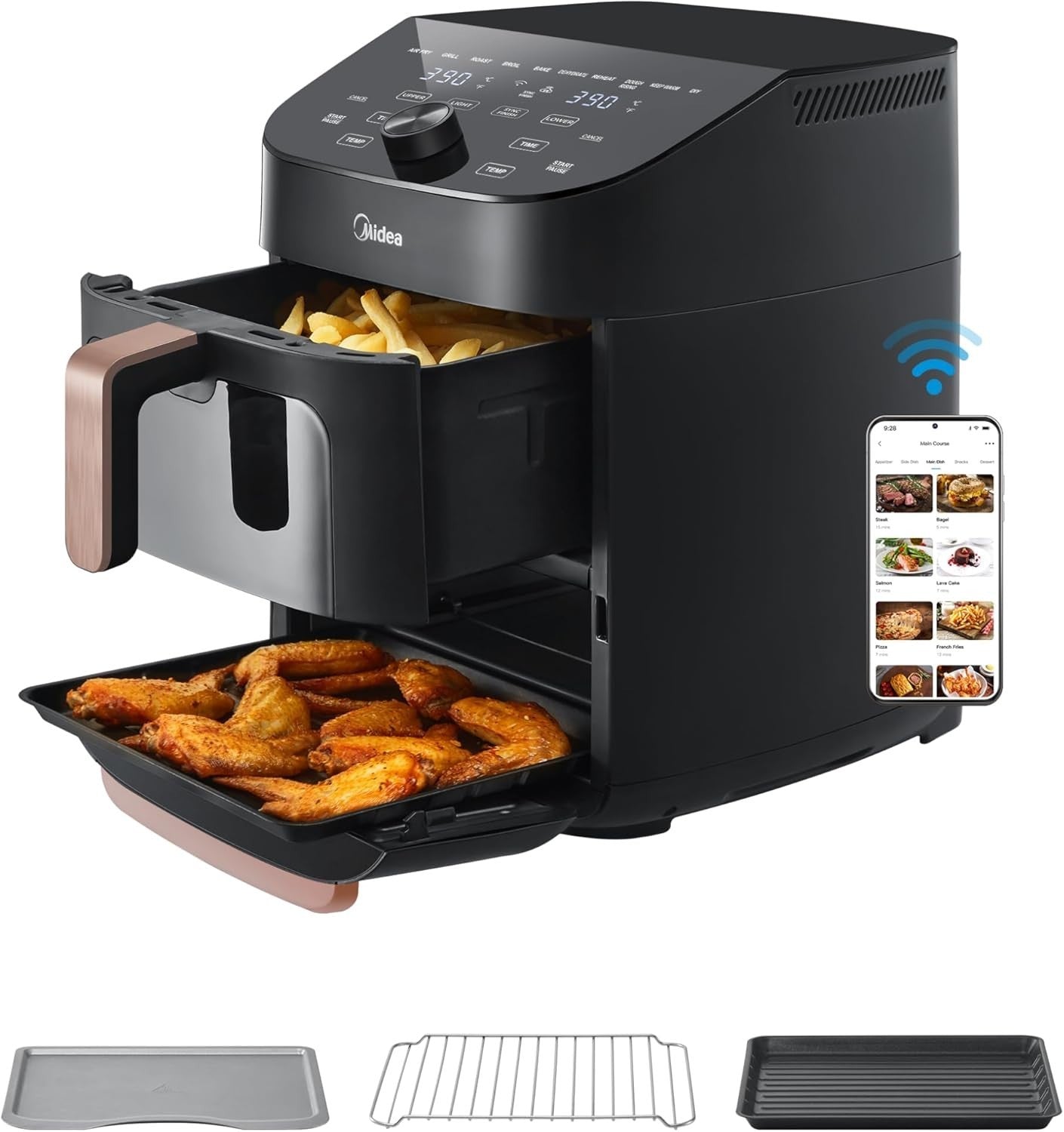 11L Dual Zone Smart Air Fryer Oven | Wi-Fi & Alexa | 10-in-1 Functions | Max