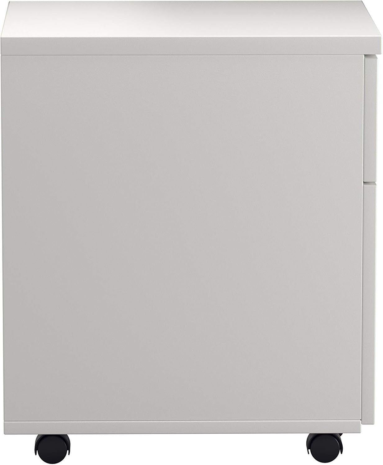 Lockable 2 Drawer Mobile Filing Cabinet Pedestal Office Storage White