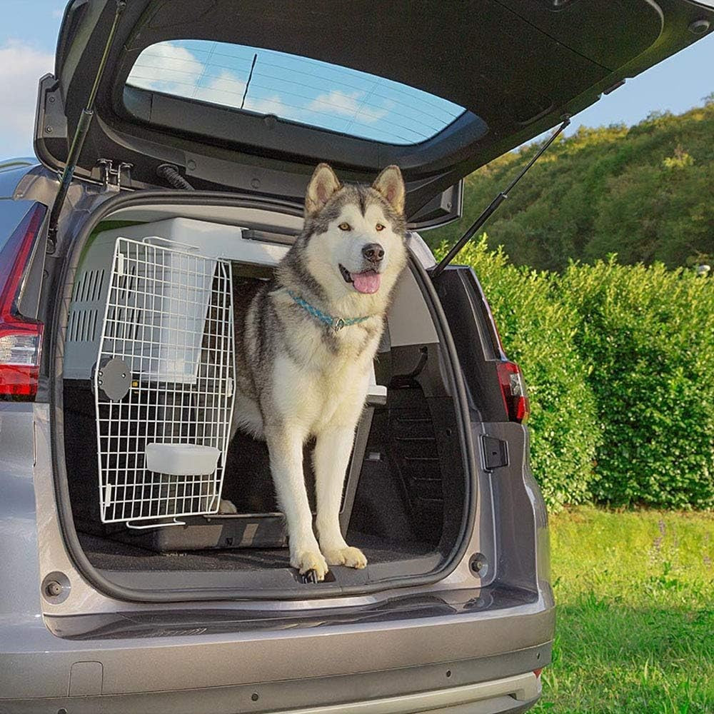 Large Dog Travel Kennel 101x68.5x75.5cm Durable Lockable Plastic Crate