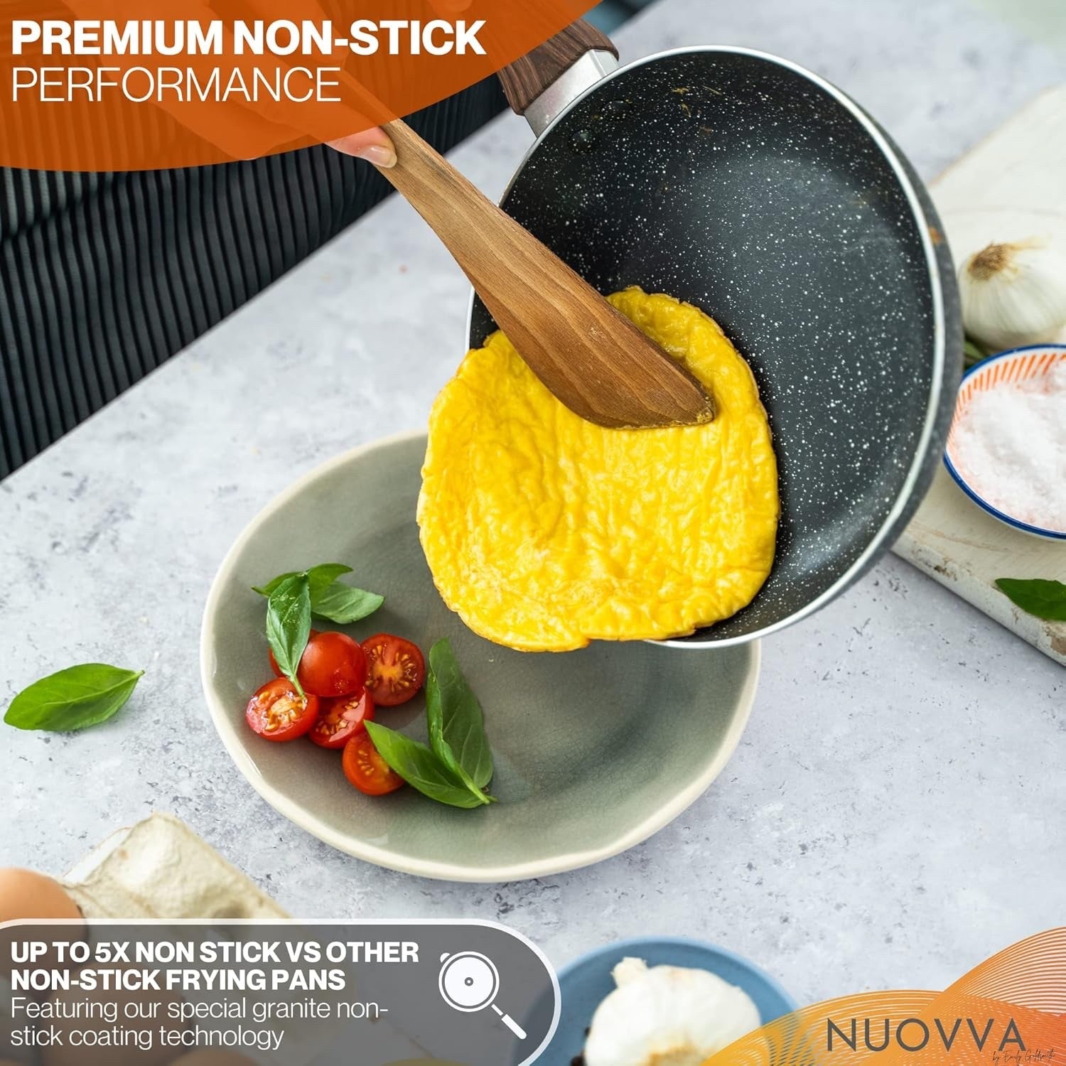 8pcs Marble Non Stick Cookware Set with Lids – Induction & Gas Safe Pots