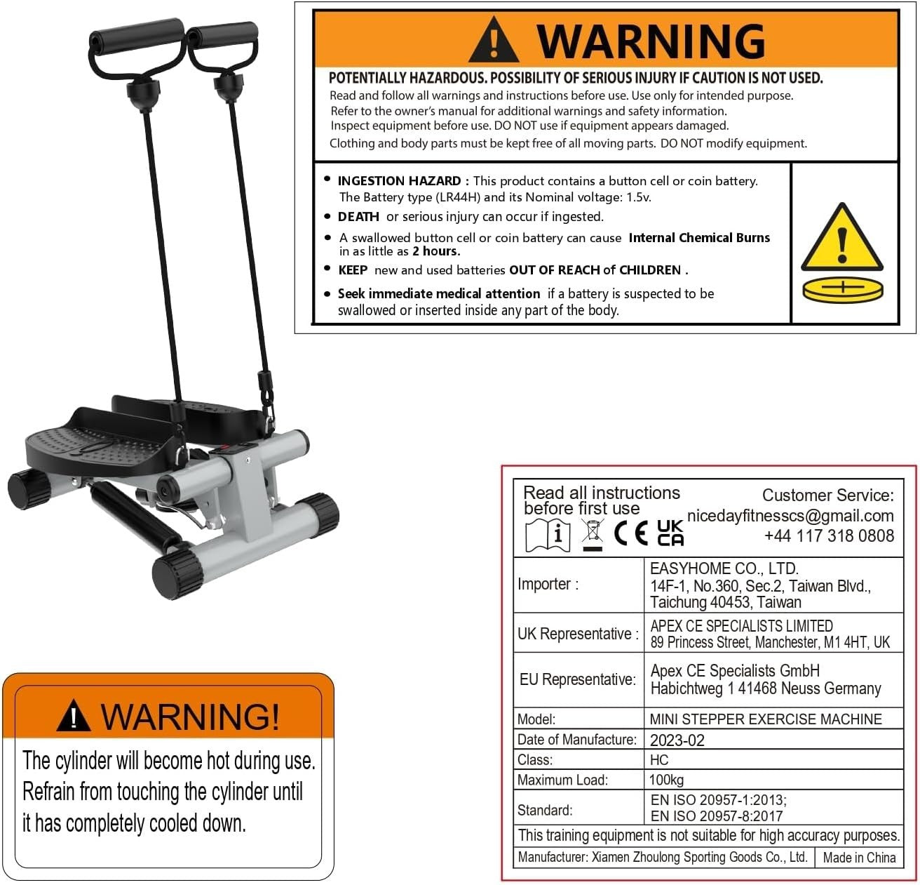 Mini Stepper w/ Resistance Bands, LCD Monitor & Non-Slip Pedals for Full-Body