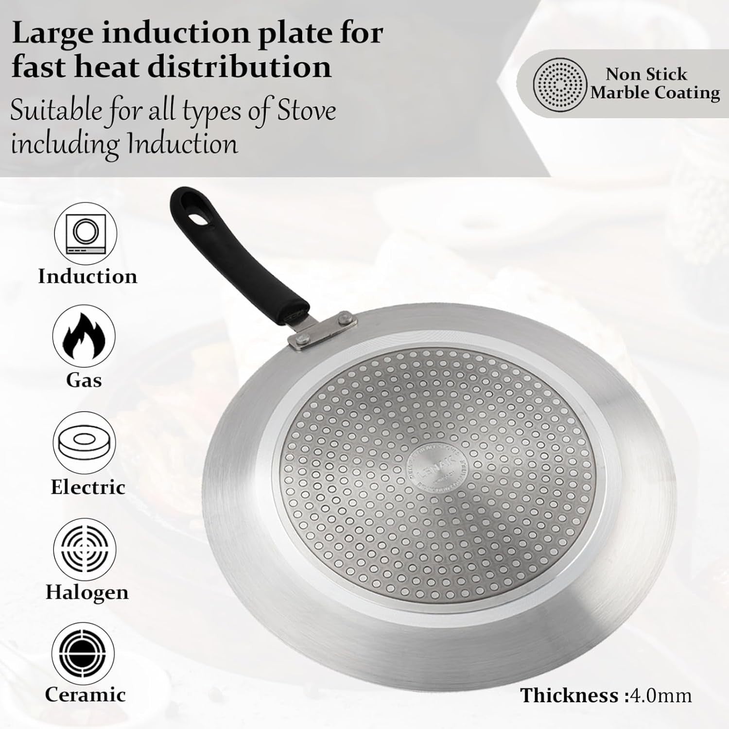 28cm Non-Stick Tawa Pan | Induction Chapatti Roti Dosa Pan Aluminium