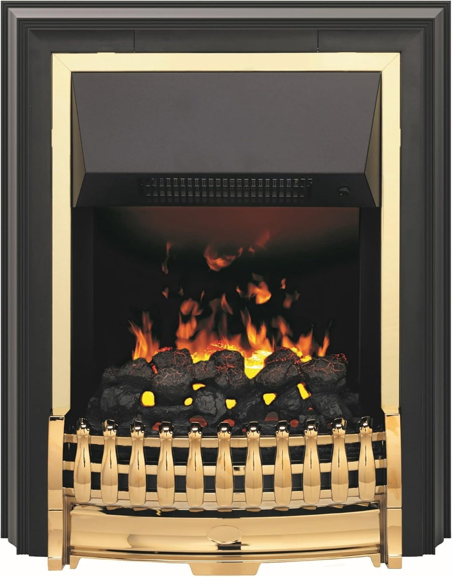 Freestanding Electric Fireplace 2000W Real Flame Effect Remote Thermostat