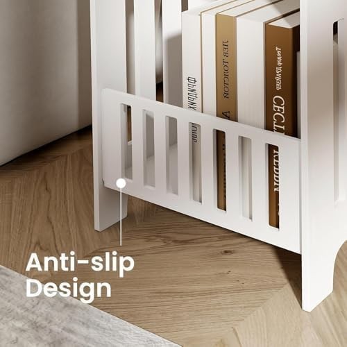 White Side Table Set of 2 – Compact Bedside & End Tables 34x25x40cm