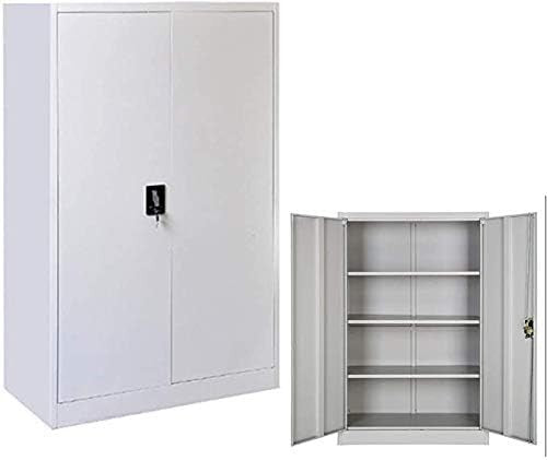 4 Tier Tall Metal Filing Cabinet Lockable Office Storage Cupboard