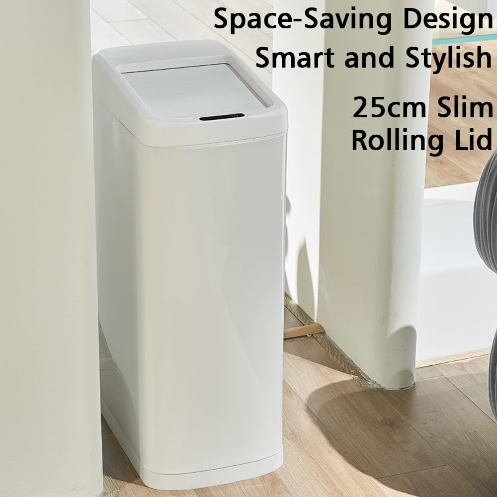 50L Touchless Kitchen Bin | Automatic Sensor Trash Can Black Steel