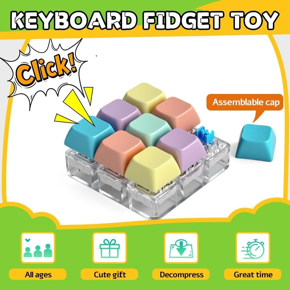 Fidget Toy Set Stress Relief Desk Gadgets Spinner Cube Clicker