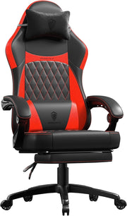 Ergonomic Gaming Chair Recliner w/ Footrest Massage 90°–145°