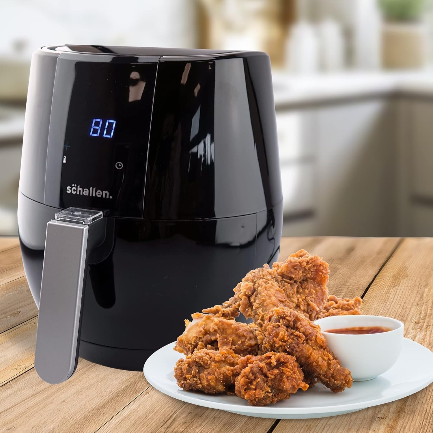 Digital Air Fryer 3.5L 9 Settings Low Fat No Oil Fry Grill Bake Roast Timer