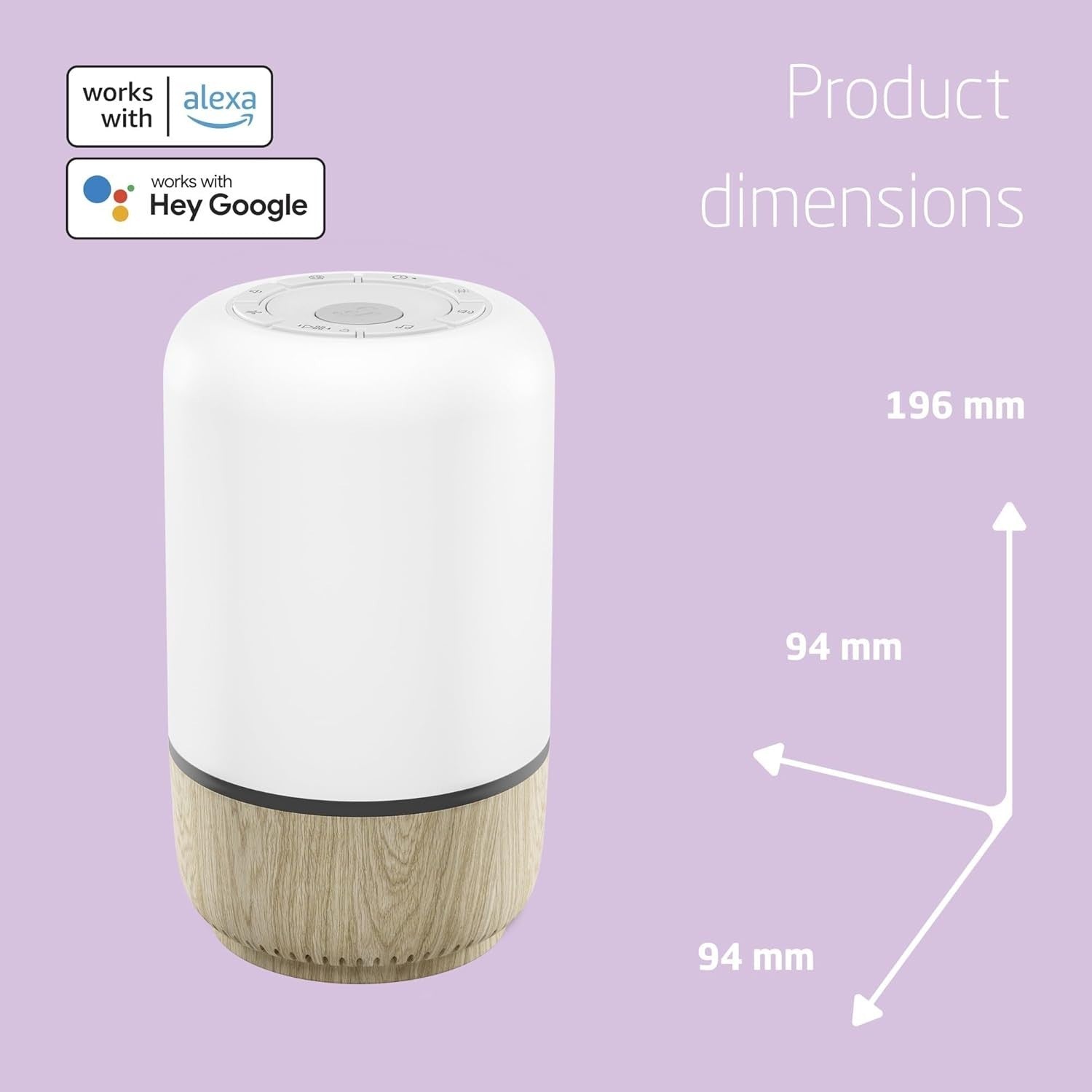 Smart Baby Night Light & White Noise Machine with Lullabies & App