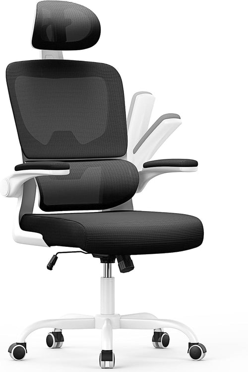 Ergonomic Mesh Office Chair Tall Back Adjustable Headrest Armrests Swivel Home D